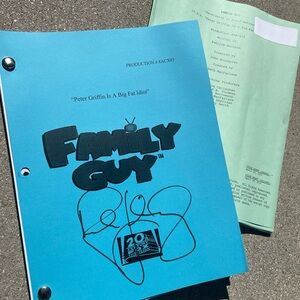 Family Guy 2009 Rush Limbaugh SIGNED PRE-TITLE Production Used Draft Scripts